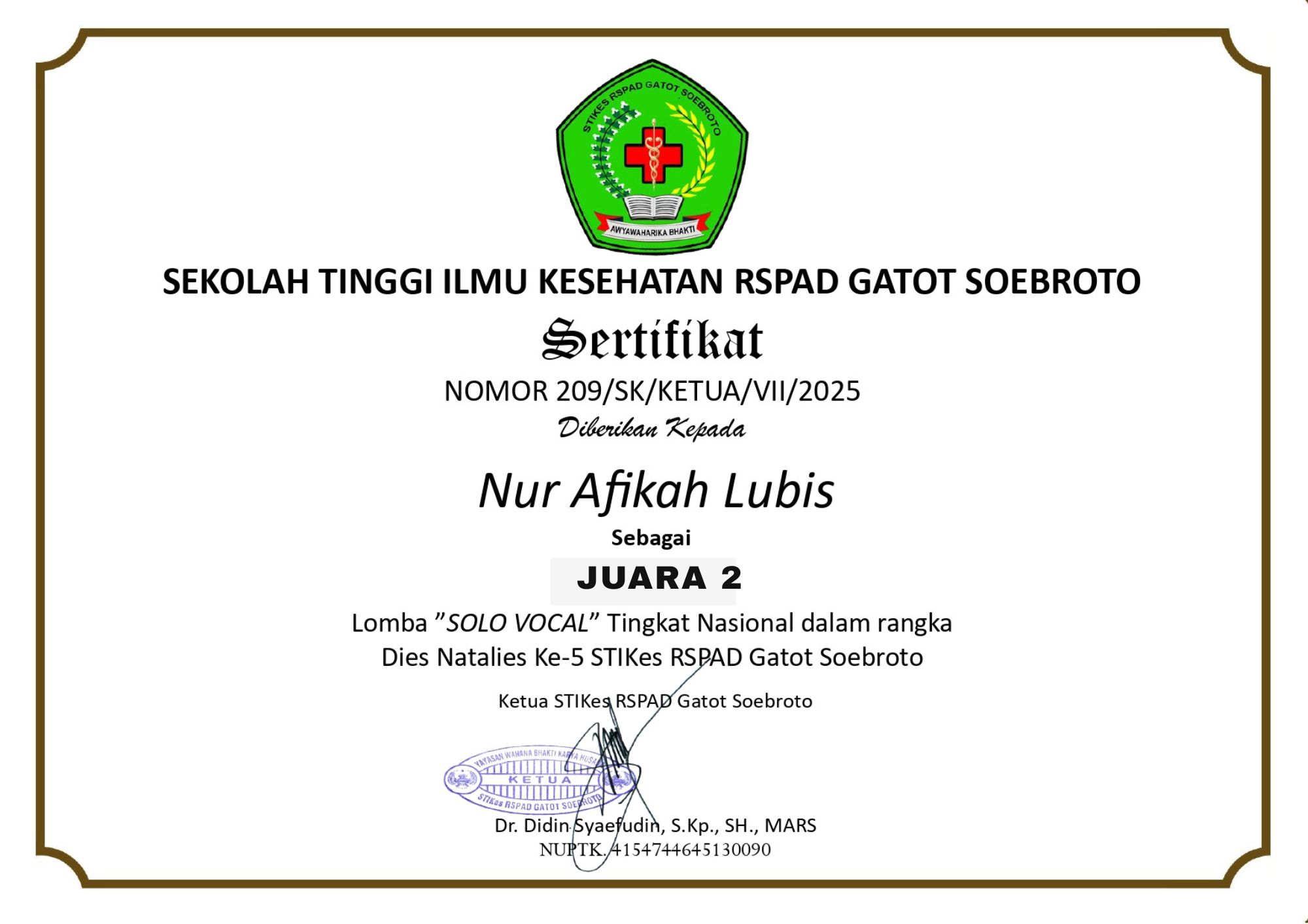 Kegiatan Lomba Solo Vocal Tingkat Nasional